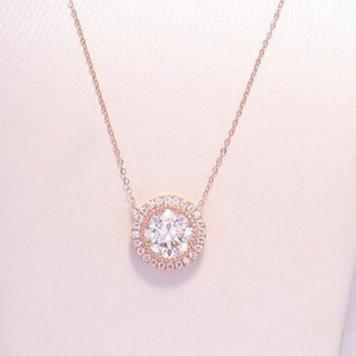 3.10Ct White Round Cut Bezel With Halo Pendant | Birthstone Pendant For Women | Fashion Jewelry | Modern Design Pendant | Awesome Pendant