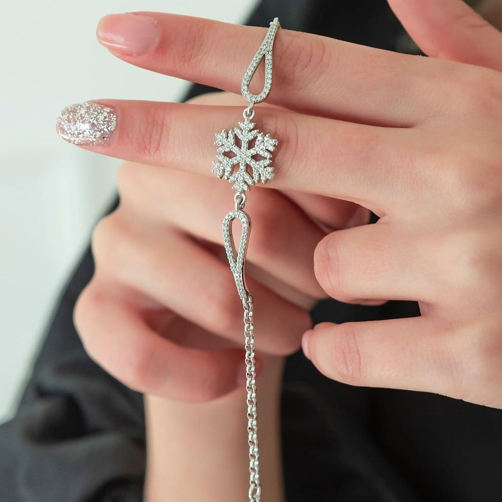 White Round Brilliant Cut Signity Diamond Cluster Bracelet For Women | Anniversary Gift Bracelet For Wife | Delicate Jewelry