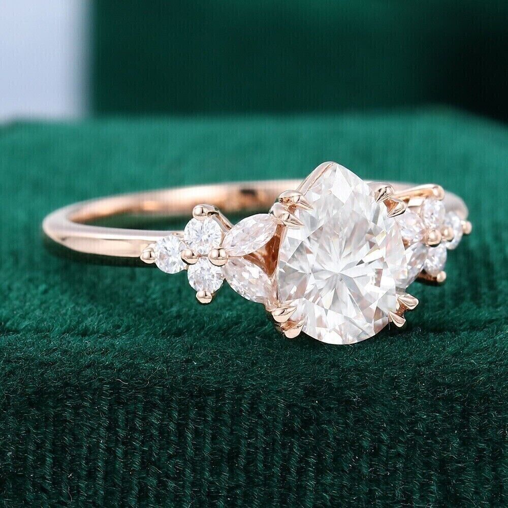 2.65Ct White Pear Cut Solitaire Ring | Designer Ring For Women | Surprise Gift Ring For Wife