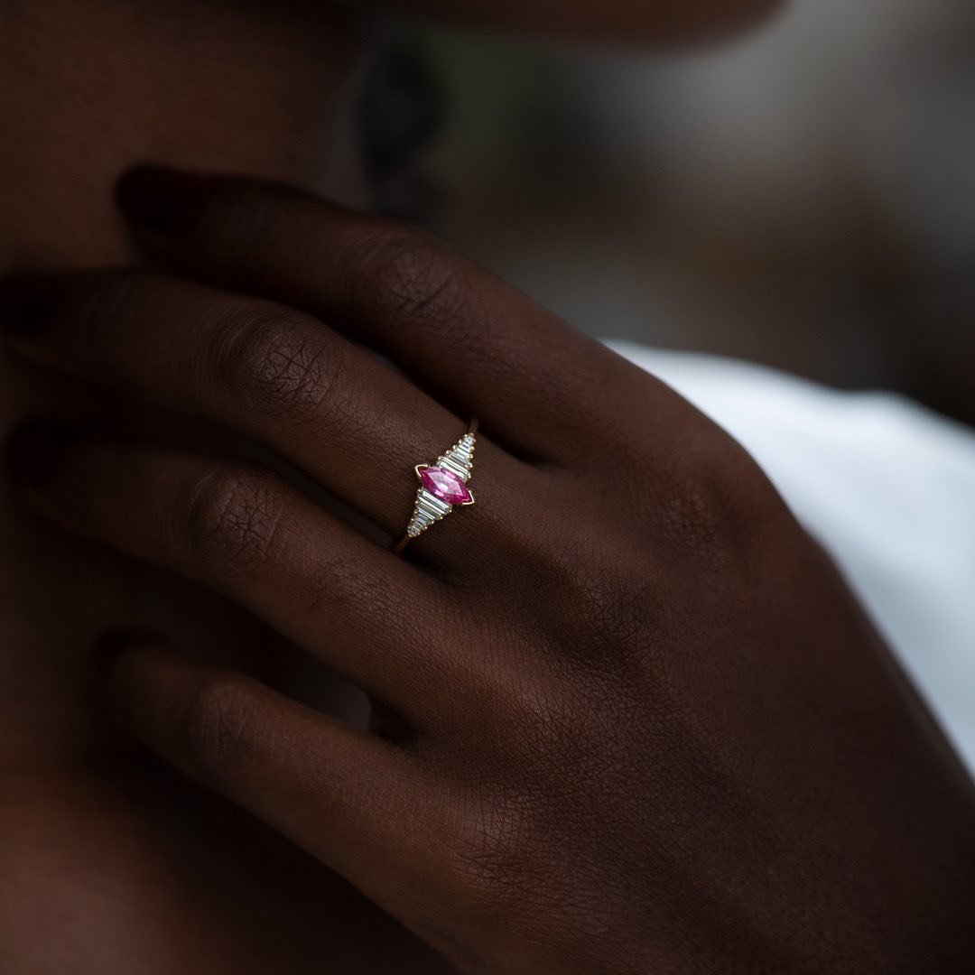 1.8Ct Pink Marquise Cut Prong Ring | Promise Ring For Her | Unique Ring | Trendy Ring