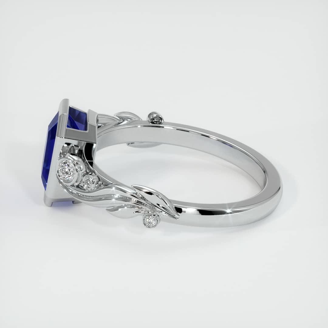2.8Ct Blue Emerald Cut Bezel Set Ring For Her | Birthday Gift Ring For Sister | Statement Ring For Women | Timeless Design