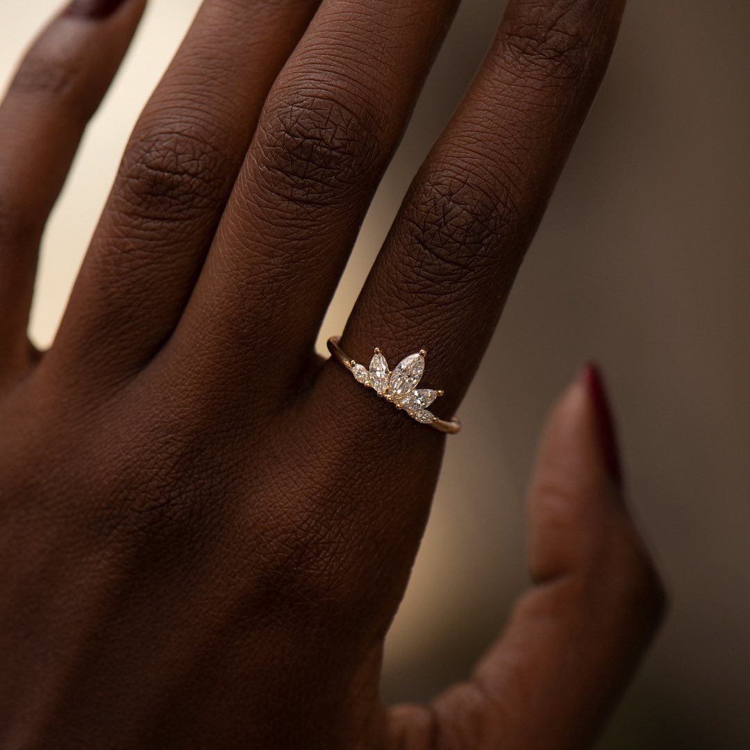 1.8CT White Marquise Cut Prong And Five Stone Ring | Wedding Proposal Ring | Stacking Ring | Gift For Her