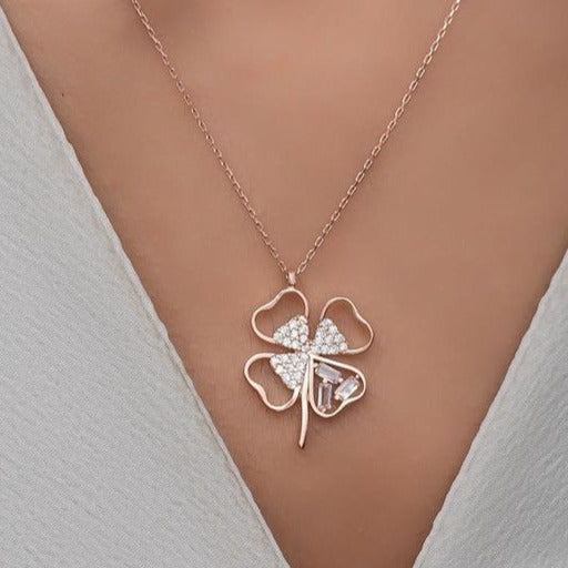 Four Heart Shape 2.88Ct White Round Cut Cluster Pendant | Engagement Gift Pendant For Fiancée | Gorgeous Pendant For Her | Fashion Jewelry