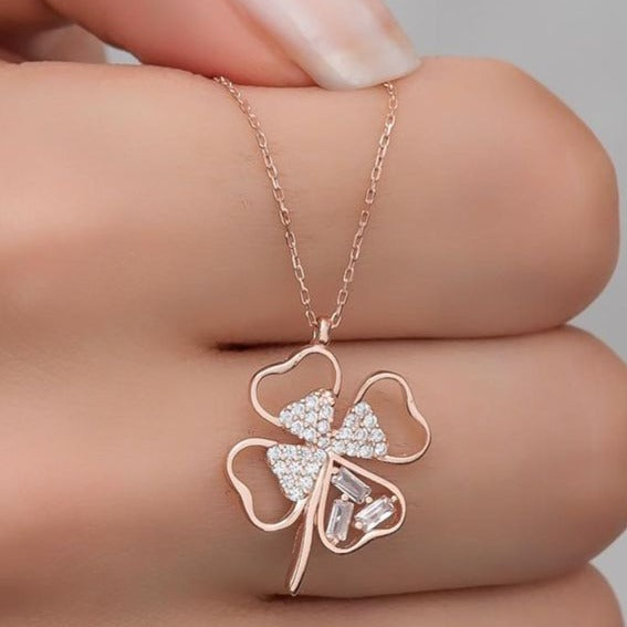 Four Heart Shape 2.88Ct White Round Cut Cluster Pendant | Engagement Gift Pendant For Fiancée | Gorgeous Pendant For Her | Fashion Jewelry