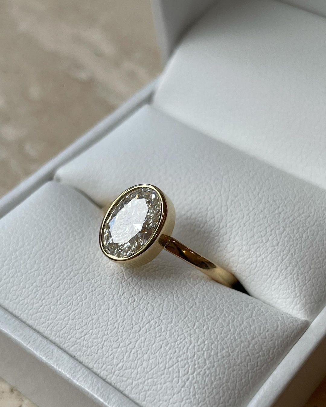 2.77Ct White Oval Cut Bezel Ring | Delicate Solo Diamond Ring | Daily Wear Ring