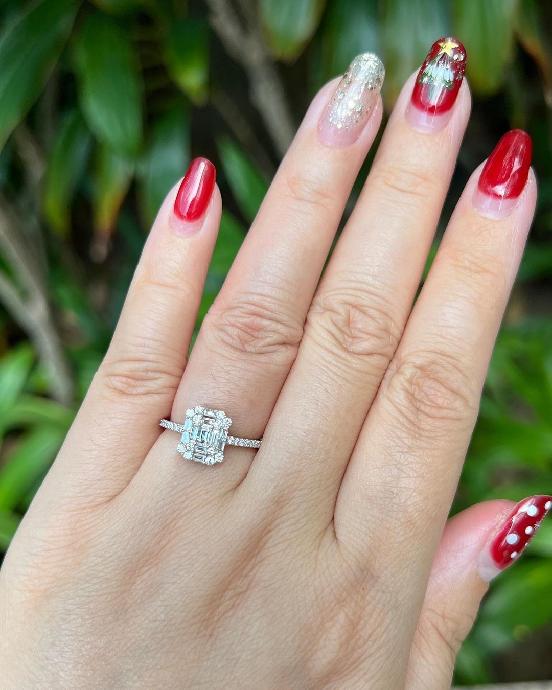 1.2Ct White Baguette Cut Cluster Ring | Anniversary Gift Ring For Wife | Jewelry Collection | Fashionable Ring