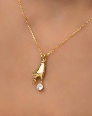 2.50Ct White Round Cut Solitaire Pendant | Delicate Solo Diamond Pendant | Birthstone Pendant For Her | Designer Pendant For Women