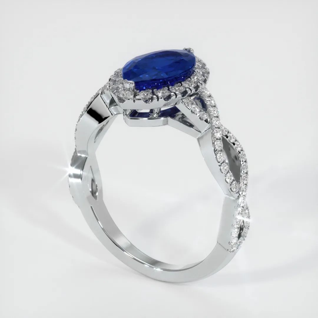 Infinity 2.8Ct Blue Marquise Cut Halo Ring For Women | Party Wear Ring For Her | Stylish Ring For Ladies | Designer Jewelry Ring
