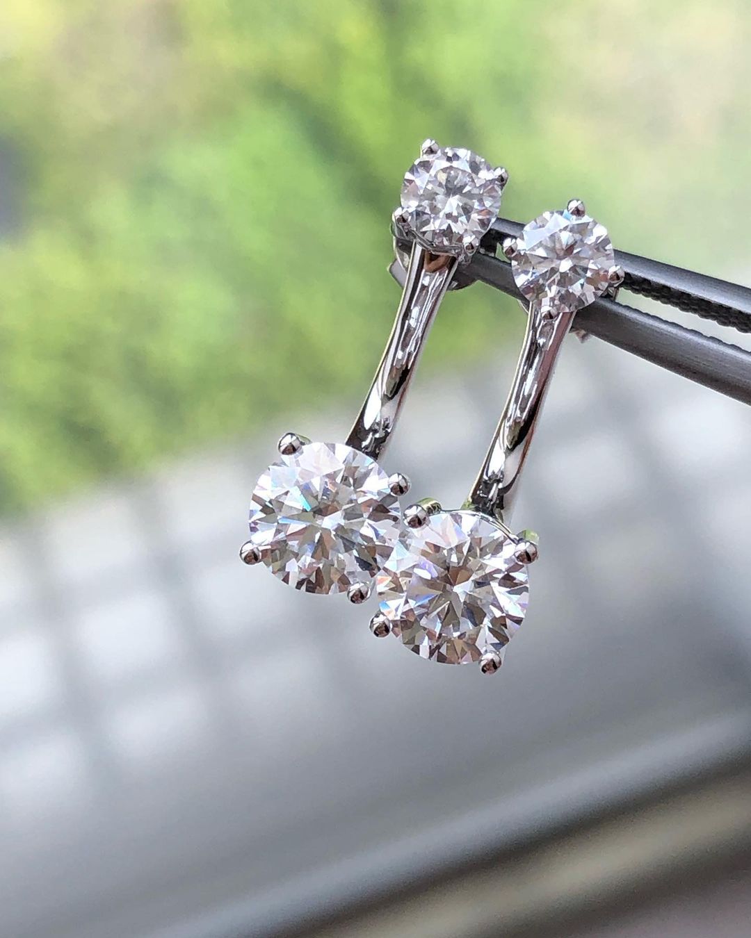 White Round Cut Cubic Zirconia Prong Set Drop Earrings For Her | Fashion Jewelry Collection For Women | Perfect Occasion Gift Earring