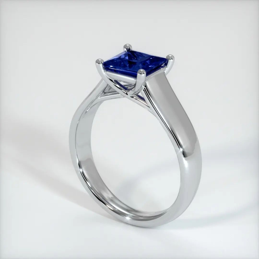 2.2Ct Blue Princess Cut Solitaire Ring For Women | Anniversary Gift Ring For Wife | Square Cut Ring | Classic Design Ring For Her