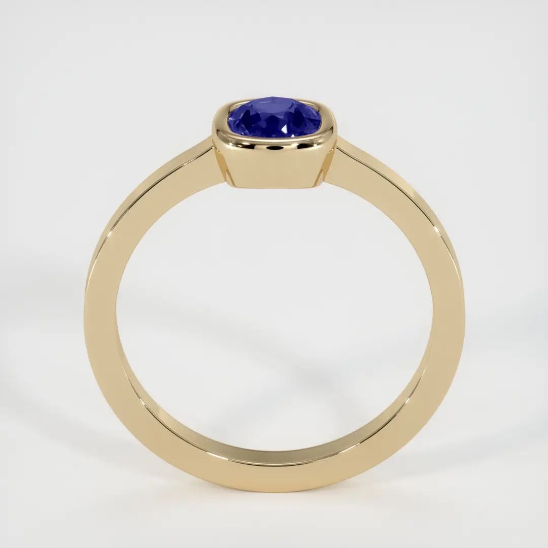 2.4Ct Blue Cushion Cut Bezel Ring | Birthstone Ring For Women | Statement Ring | Classic Ring