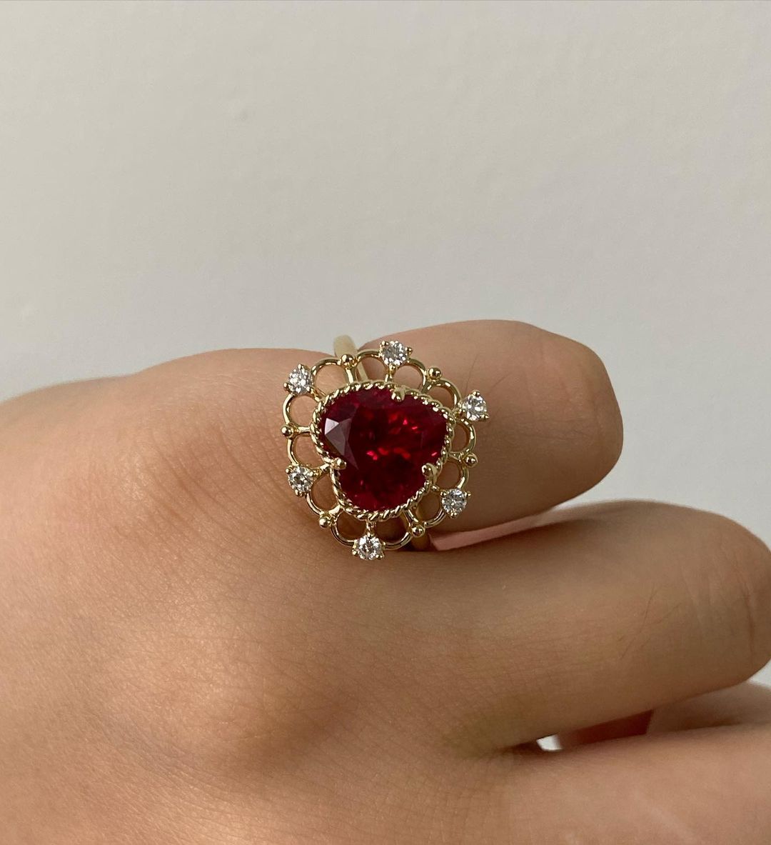 2.80Ct Red Heart Cut Solitaire Ring | Proposal Ring For Girlfriend | Birthday Gift Ring For Wife