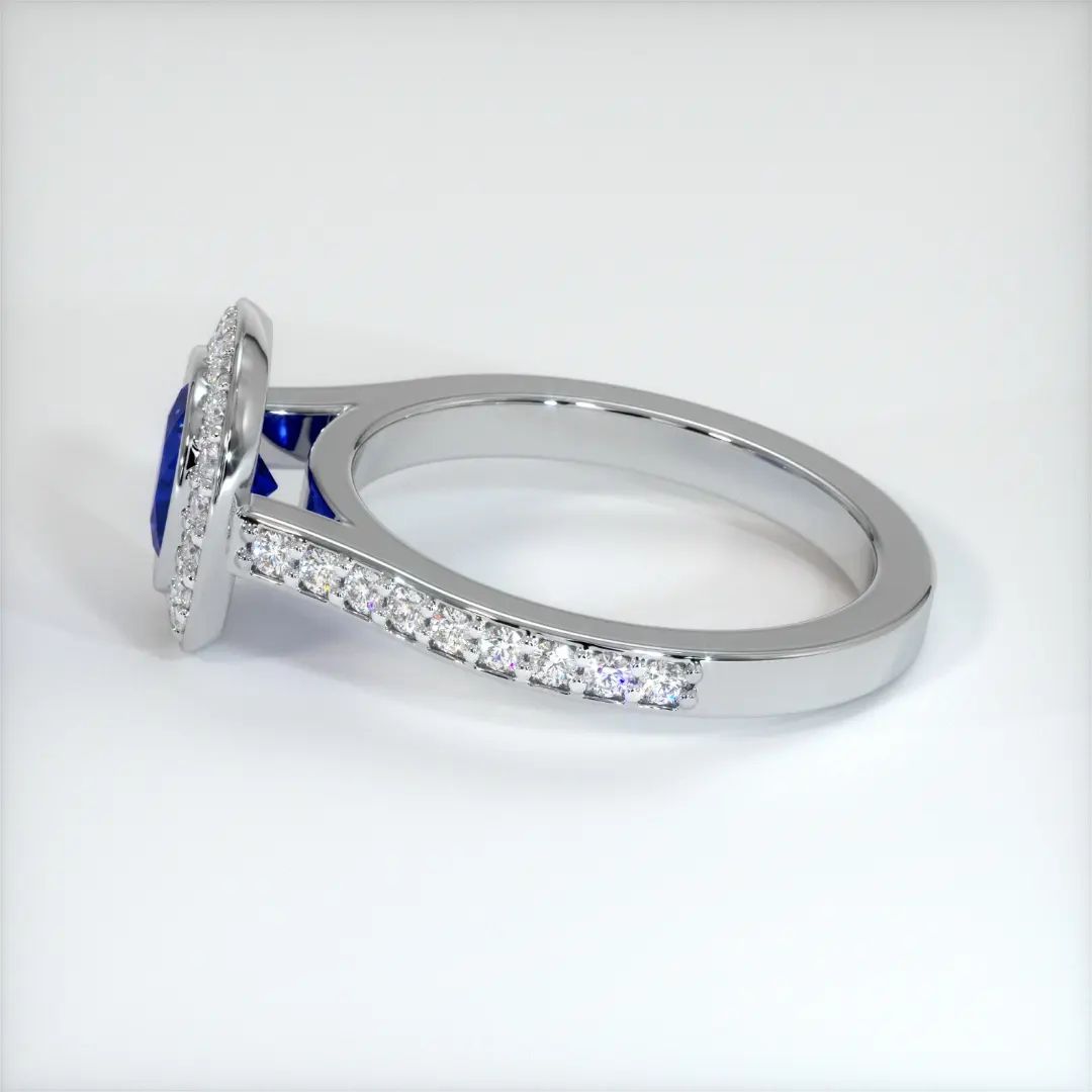 2.6Ct Blue Cushion Cut Bezel Set Ring For Her | Birthstone Gift Ring For Women | Customize Gift Ring | Women Jewelry Collection