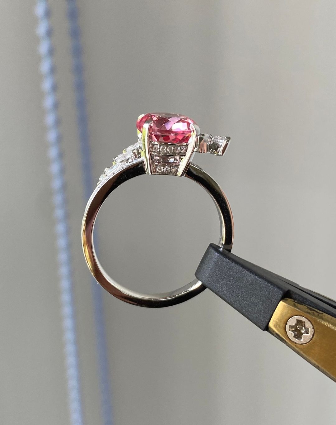2.95Ct Pink Round Cut Solitaire Ring | Party Wear Ring For Women | Designer Ring
