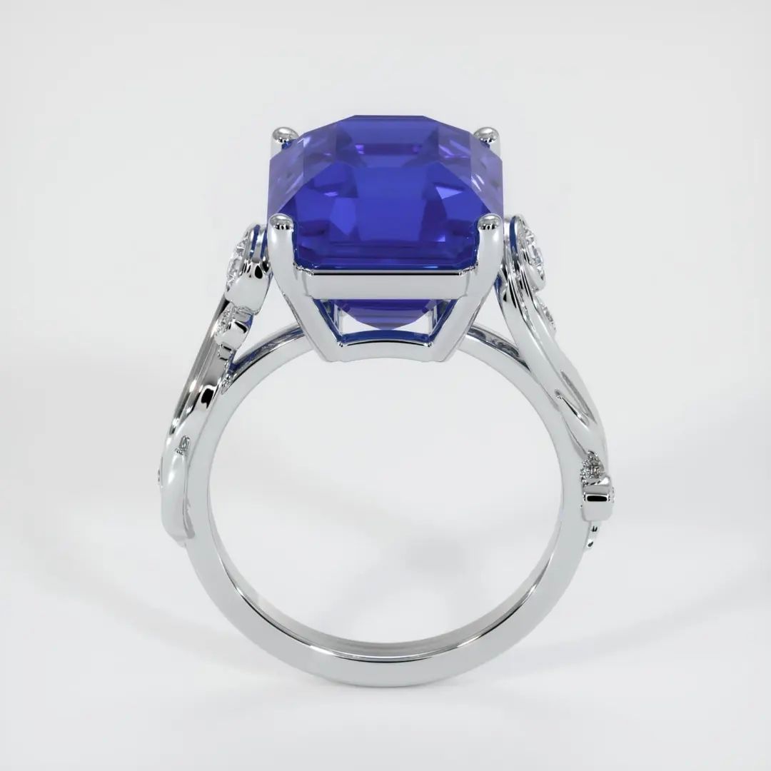 3.2Ct Blue Asscher Cut Solitaire Ring For Her | Party Wear Ring For Women | Bridesmaid Gift Ring | Statement Ring