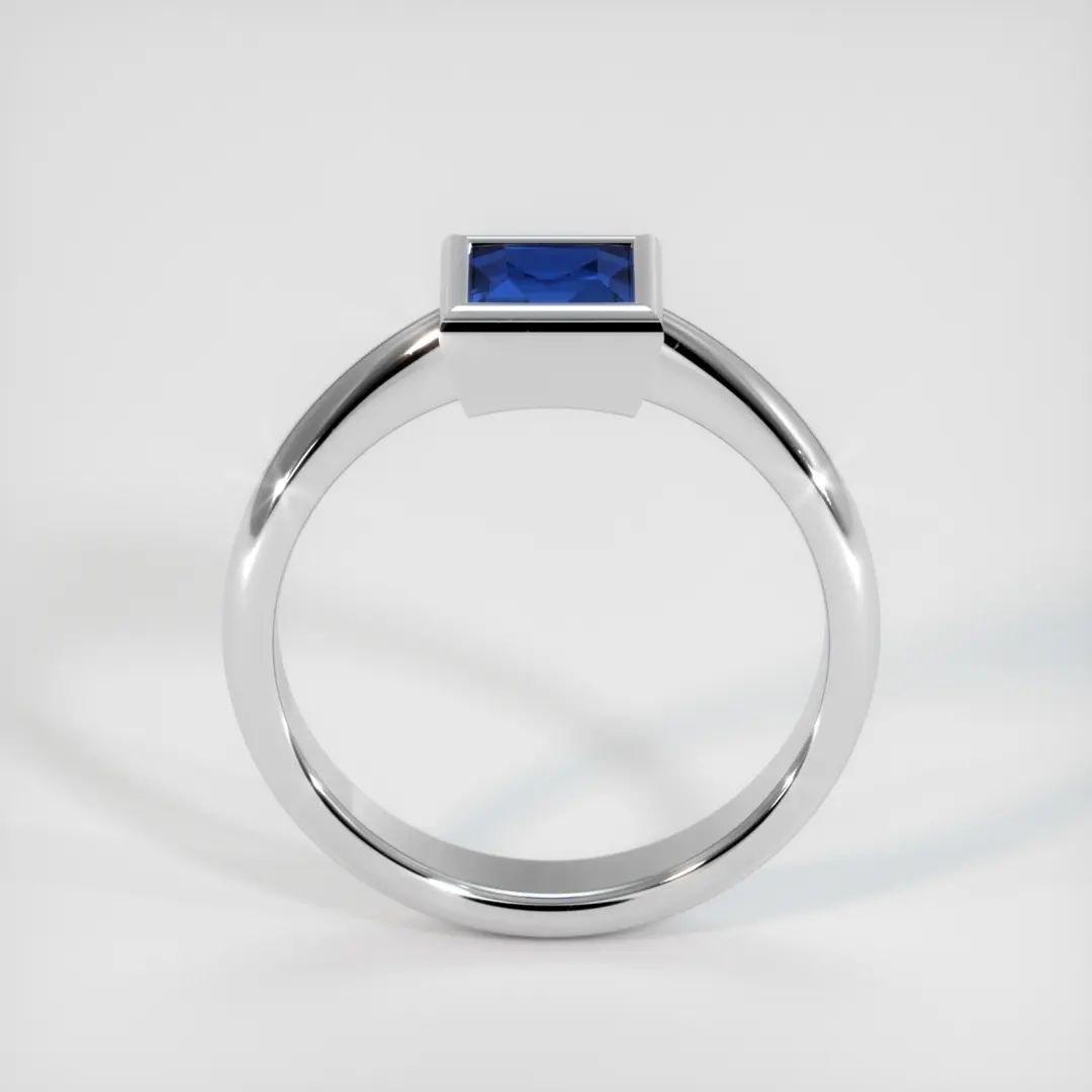 2.2Ct Blue Princess Cut Bezel Set Ring For Her | Birthstone Ring For Women | Statement Ring | Simple Design Ring