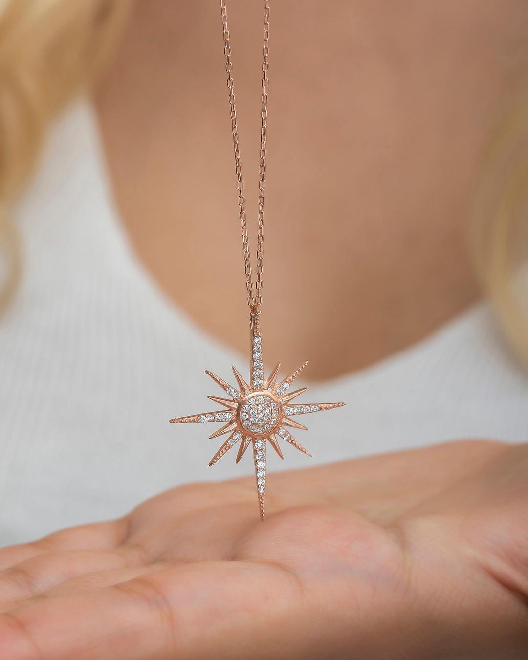 Sirius Star Shape 2.88Ct White Round Cut Cluster Pendant | Party Wear Pendant For Her | Sophisticated Pendant | Women Jewelry