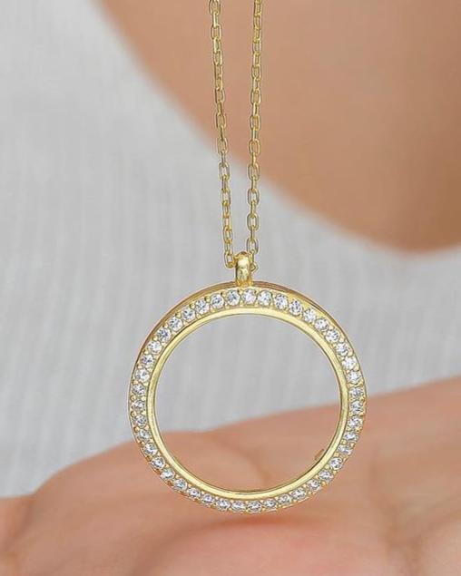 Round Shape 1.50Ct White Round Cut Pave Pendant | Daily Wear Pendant For Her | Classic Pendant | High Quality Pendant For Women