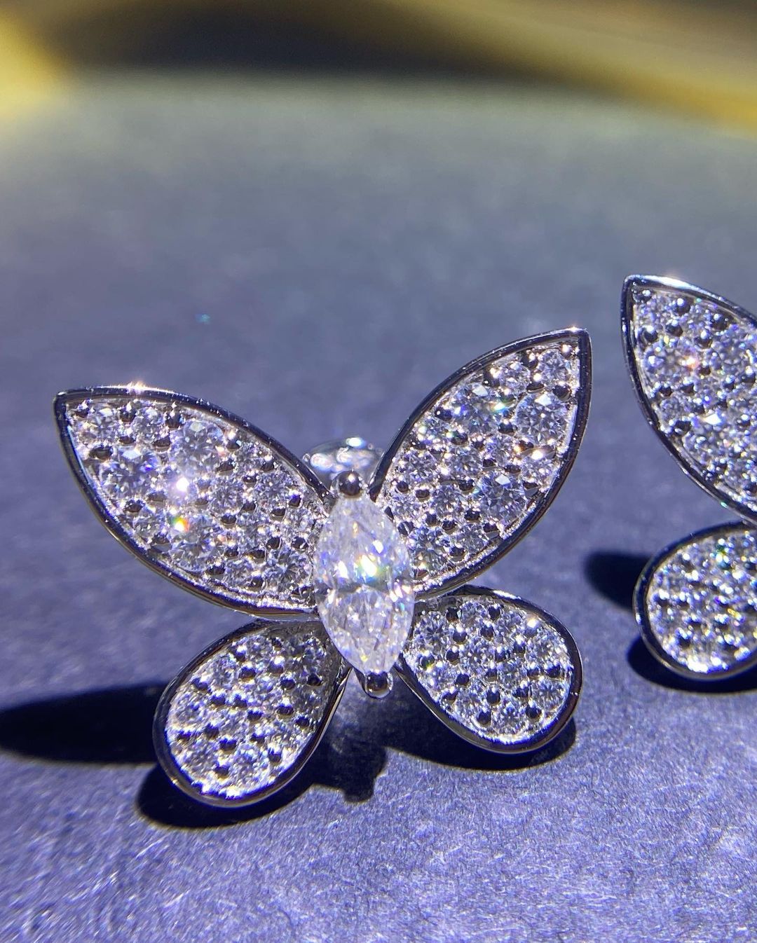 Butterfly Shape White Marquise Cut Cubic Zirconia Solitaire Stud Earring | Proposal Gift Earring For Girlfriend | Thank You Gift Earring | Gorgeous Earring For Women
