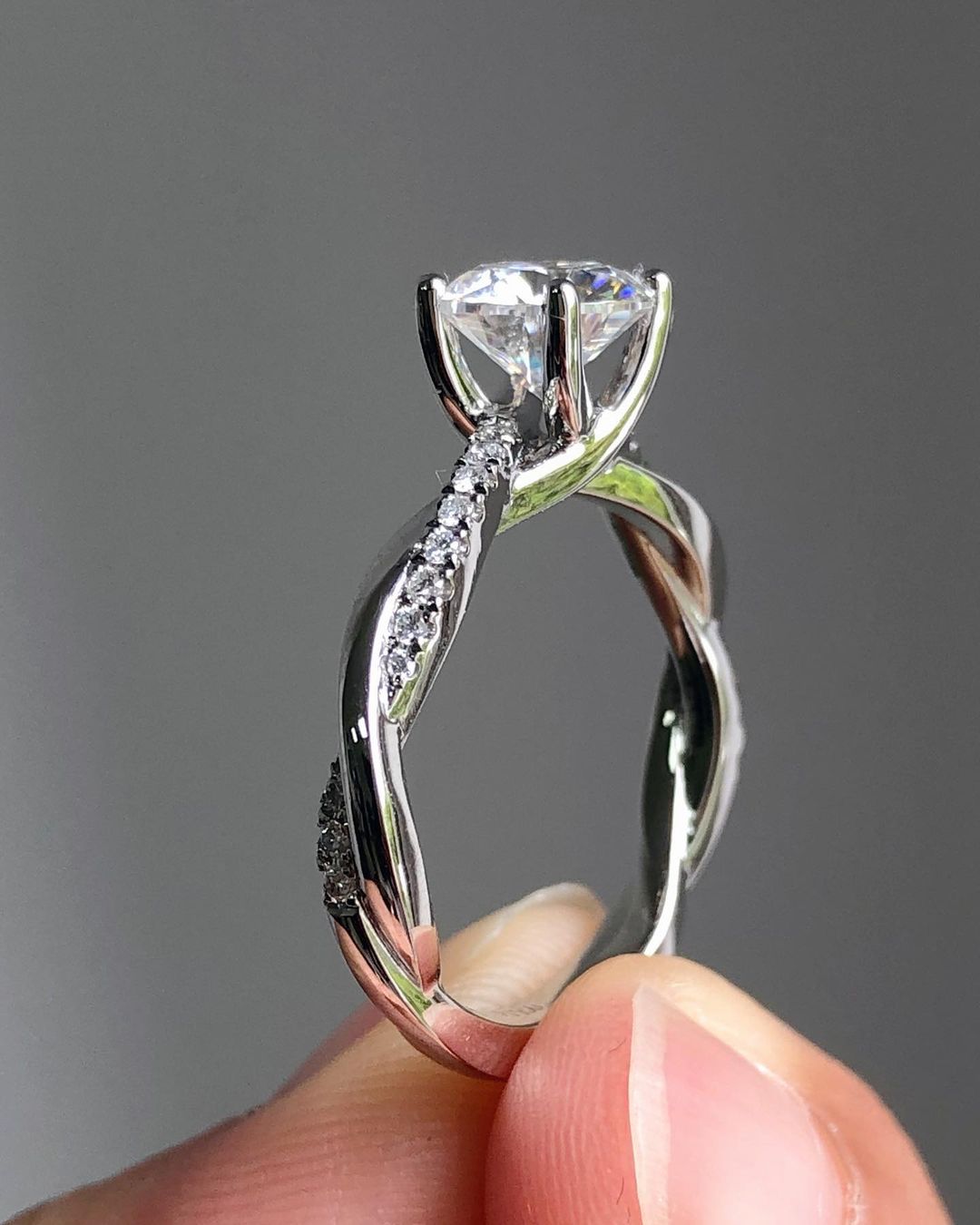 2.77Ct Round Cut Infinity Solitaire Ring Set | Anniversary Gift Ring Set | Fashion Jewelry