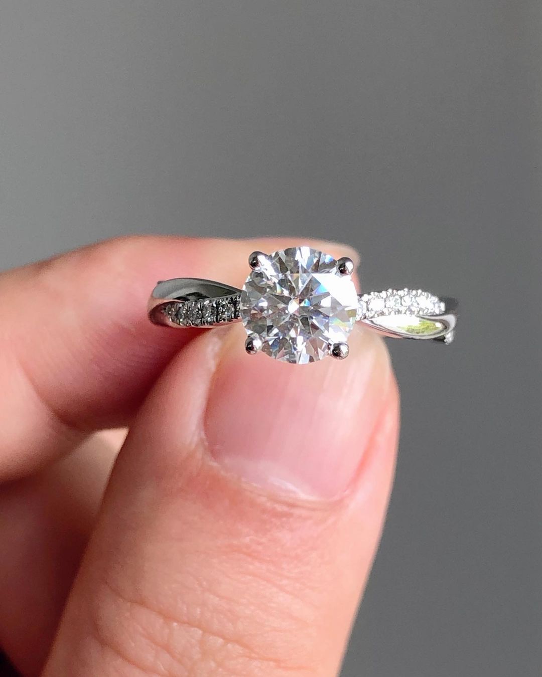 2.77Ct Round Cut Infinity Solitaire Ring Set | Anniversary Gift Ring Set | Fashion Jewelry
