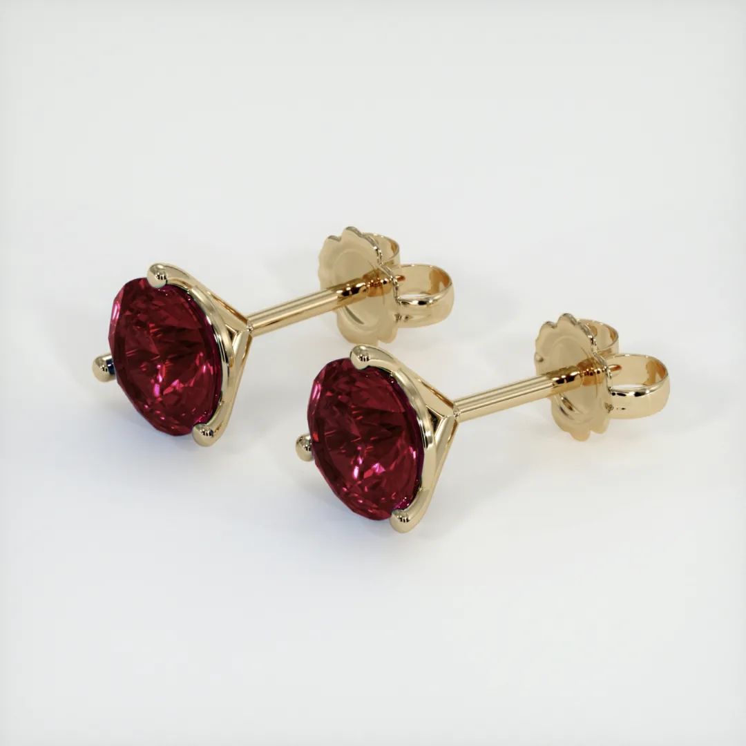 Red Round Cut Cubic Zirconia Solitaire Stud Earring For Her | Birthday Gift Stud Earring For Women | Classic Design Earring
