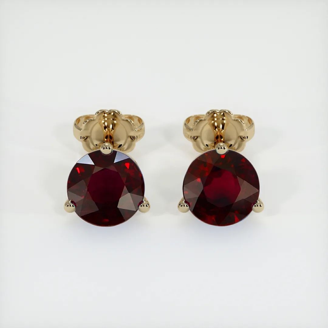 Red Round Cut Cubic Zirconia Solitaire Stud Earring For Her | Birthday Gift Stud Earring For Women | Classic Design Earring