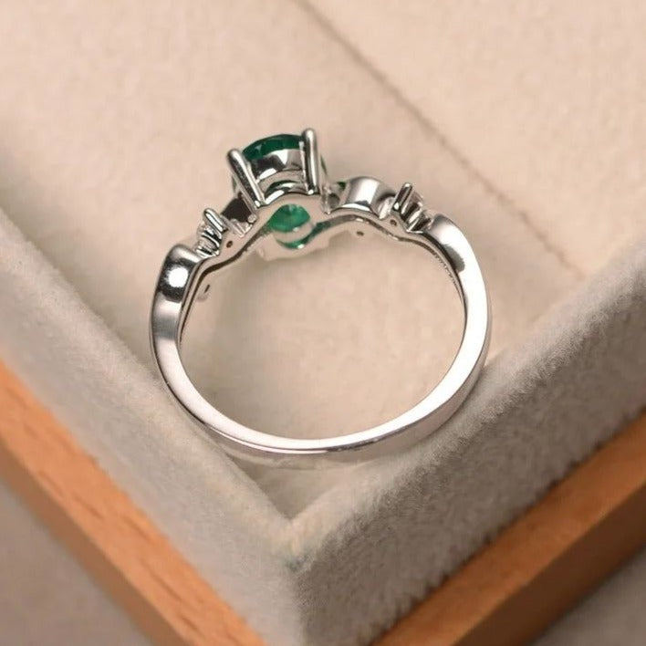 2.8Ct Green Oval Cut Solitaire Ring | Birthday Gift Ring For Her | Classy Ring For Women | Thanksgiving Gift