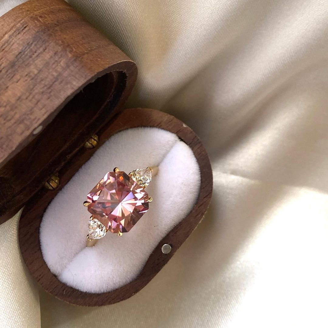 2.88Ct Pink Cushion Cut Solitaire Ring | Anniversary Gift Ring For Wife | Special Occasion