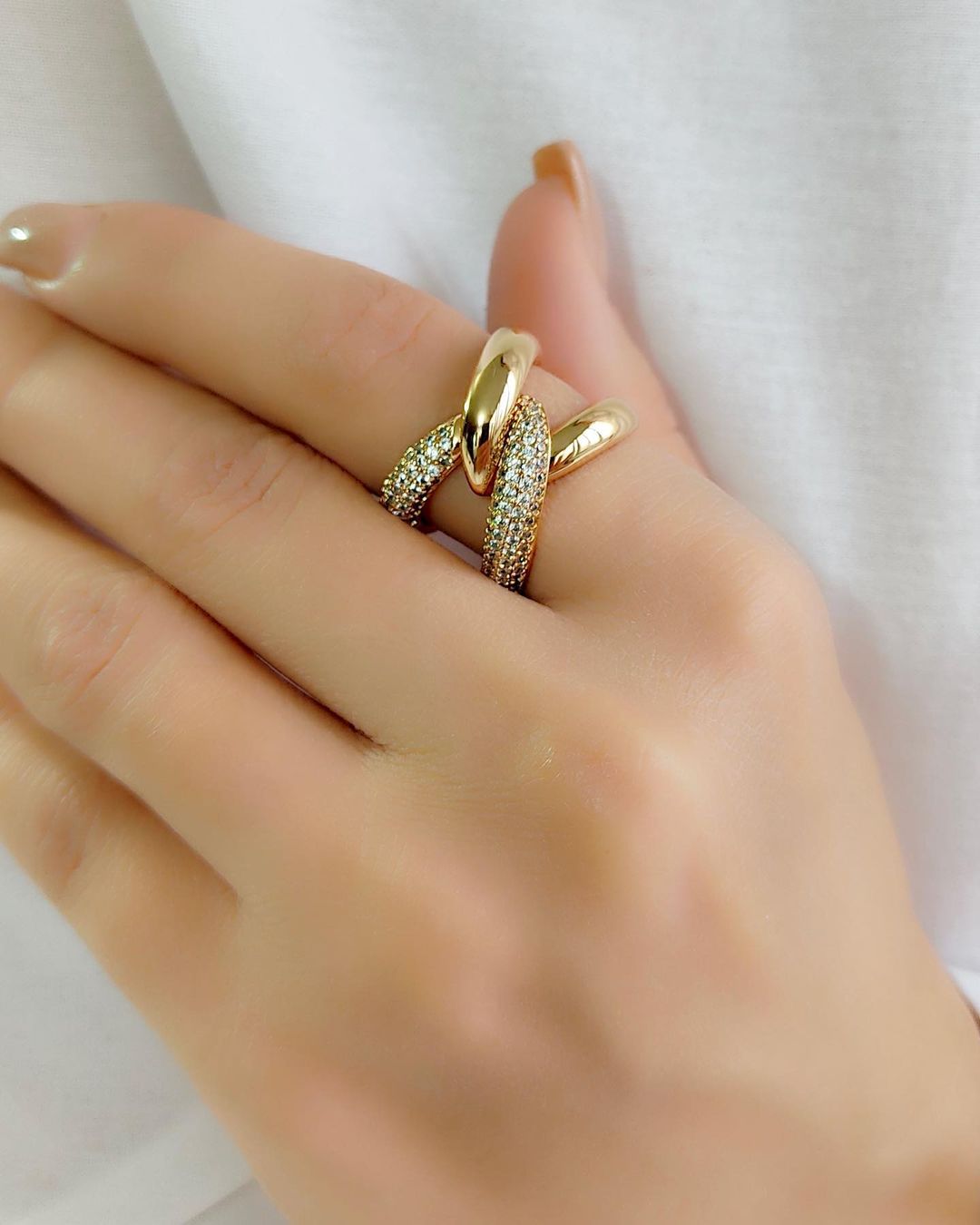 Cuban Style 1.2Ct White Round Cut Pave Band Ring For Girl | Wedding Gift Band Ring For Bridal | Fashion Jewelry For Women | Glamorous Ring For Her