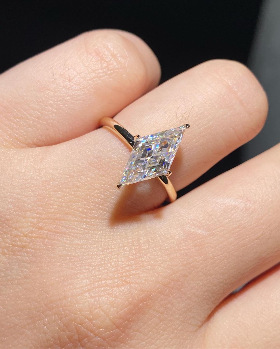 2.77Ct White Lozenge Cut Solitaire Ring | Timeless Design | Perfect Engagement Gift Ring For Fiancée