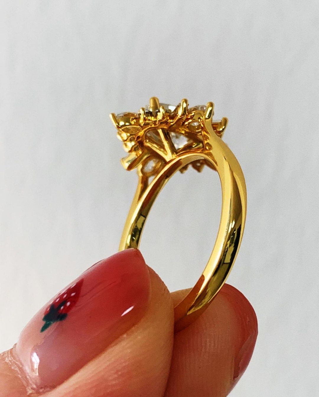 2.95Ct White Oval Cut Solitaire With Cluster Ring | Wedding Ring For Bridal | Minimalist Ring