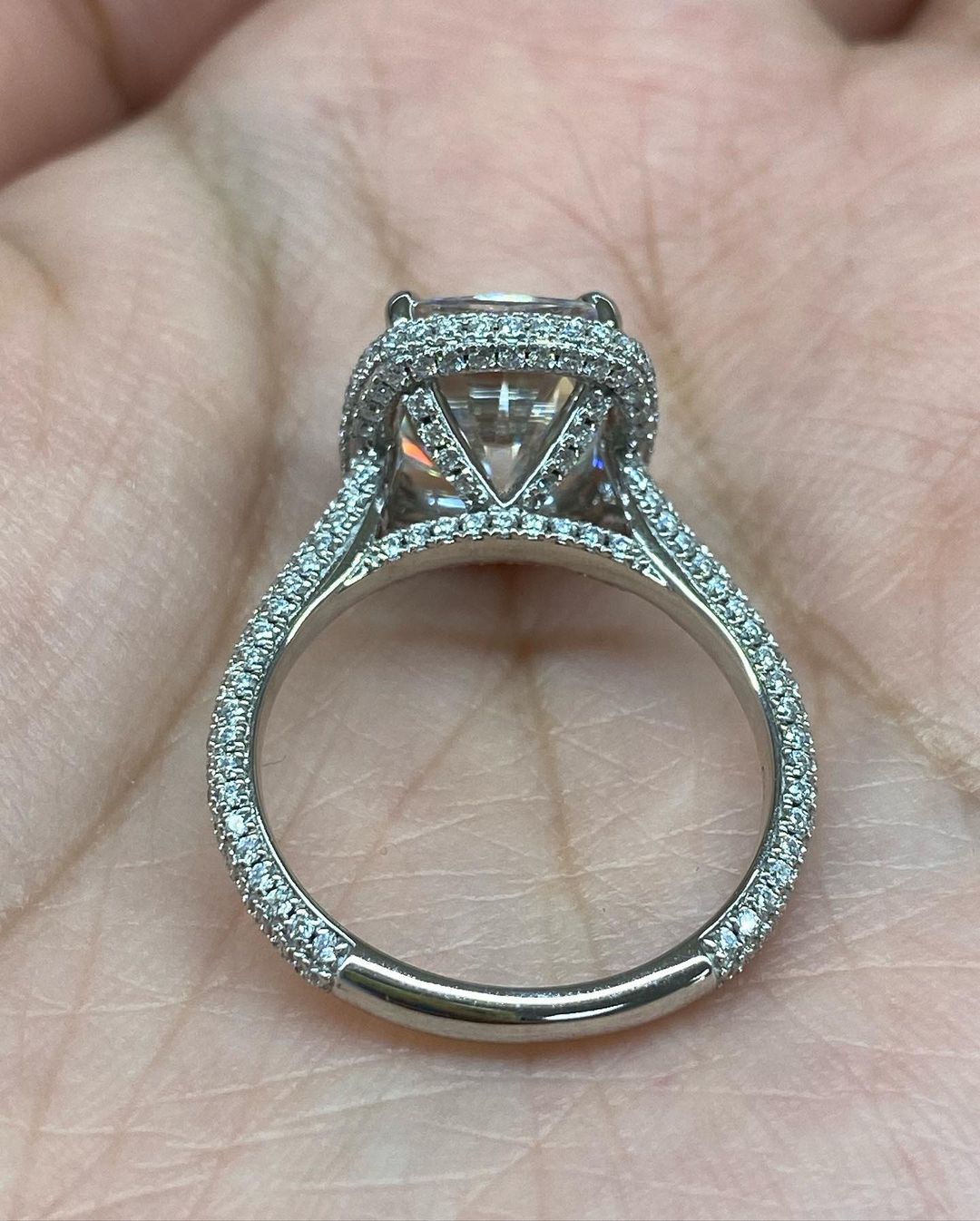 3.50Ct White Cushion Cut Halo Ring | Special Occasion Ring For Women | Fashion Jewelry | Customize Ring