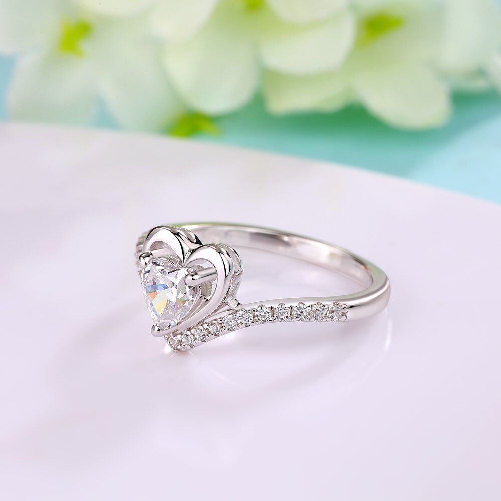 2.55Ct White Heart Cut Solitaire Ring | Perfect Proposal Ring For Girlfriend | Promise Ring For Her
