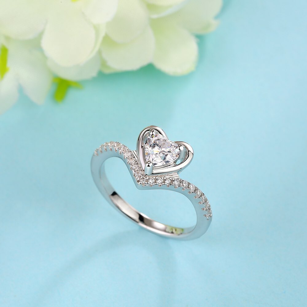 2.55Ct White Heart Cut Solitaire Ring | Perfect Proposal Ring For Girlfriend | Promise Ring For Her