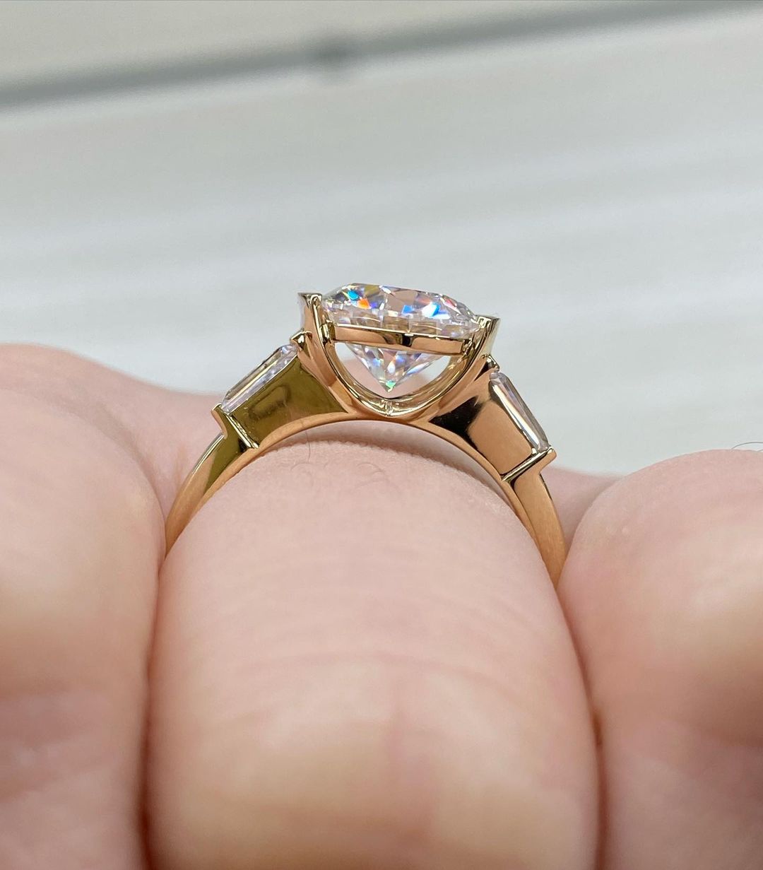 2.77Ct White Round Cut Bar Ring | Proposal Ring For Girlfriend | Daily Wear Ring | Classic Ring | Women Jewelry