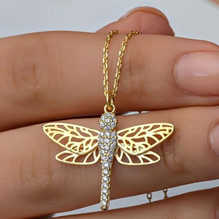 Dragonfly Shape 3.10Ct White Round Cut Cluster Pendant | Special Occasion Pendant | Sophisticated Pendant | Glamorous Pendant For Women