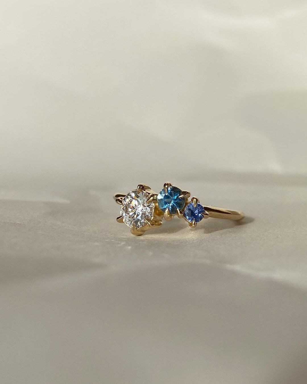 1.8CT White Round Cut Three Stone Ring | Engagement Promise Ring | Minimalist Ring | Stacking Ring