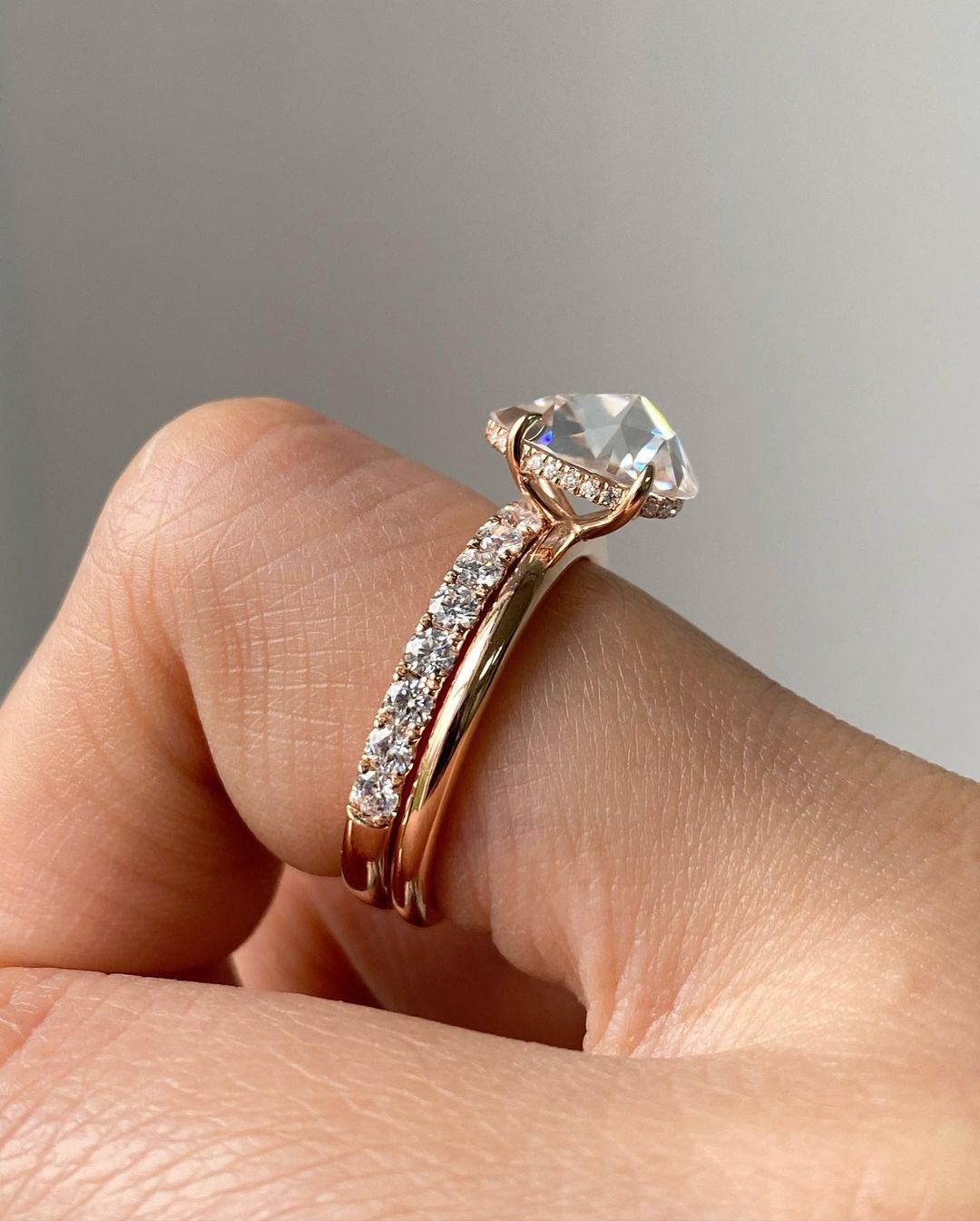 2.77Ct White Pear Cut Solitaire Ring Set | Anniversary Gift Ring Set | Women Jewelry