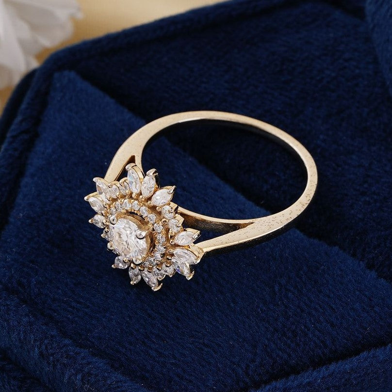 2.77Ct White Round Cut Halo Ring | Party Wear Ring | Wedding Ring For Women | Bride To Be