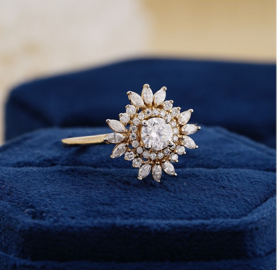 2.77Ct White Round Cut Halo Ring | Party Wear Ring | Wedding Ring For Women | Bride To Be