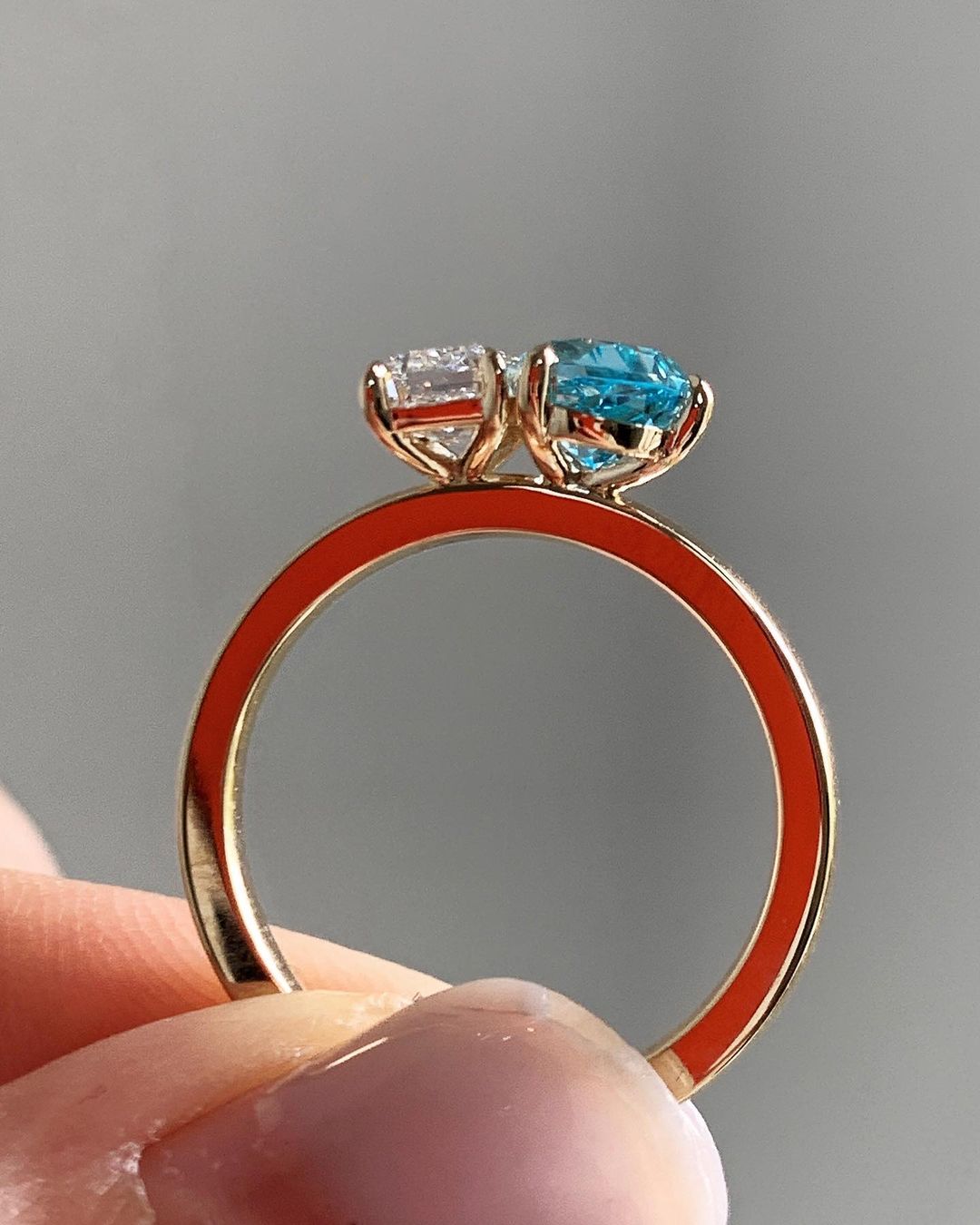 2.80Ct White Emerald Cut Two Stone Ring | Toi Et Moi Ring | Engagement Ring For Woman