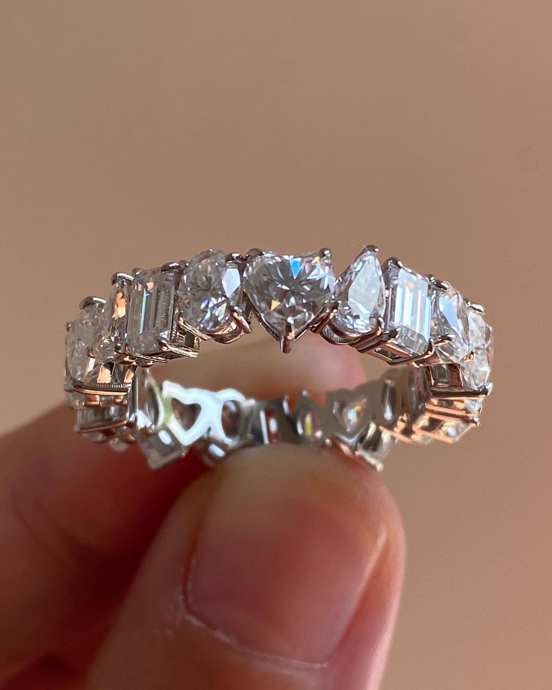 1.8Ct White Multi Stone Prong Set And Full Eternity Band For Her | Bridesmaid Wedding Gift Band | Anniversary Gift Band For Wife | Gift For Sister