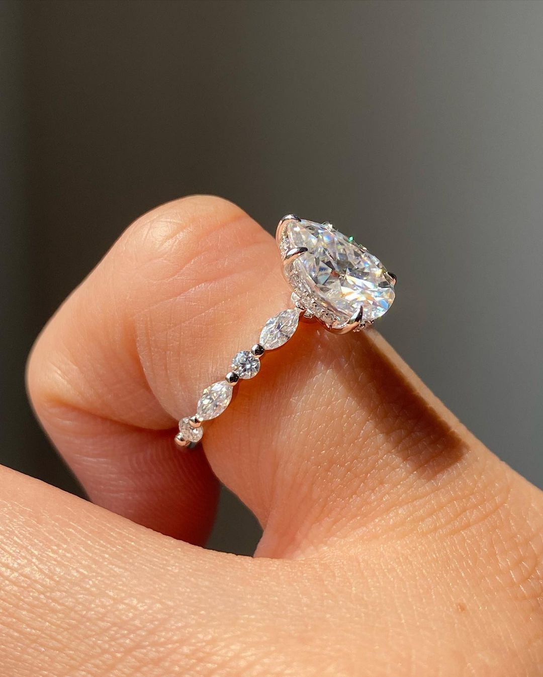 2.80Ct White Pear Cut Solitaire Ring | Proposal Ring For Her | Customize Ring For Women