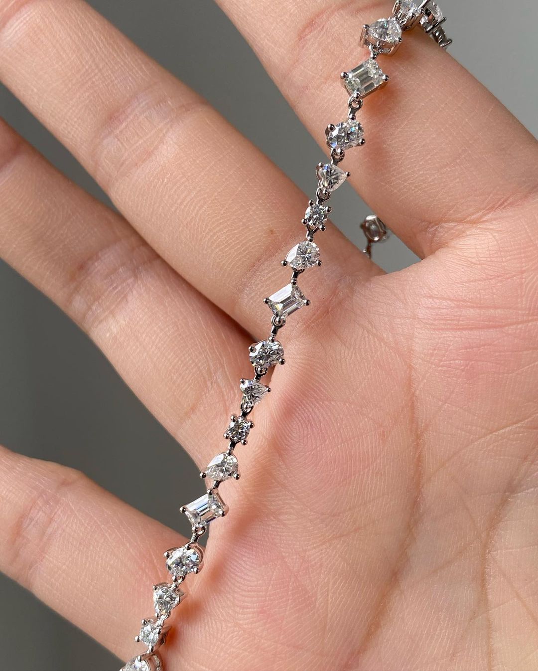 White Multi Stone Brilliant Cut Signity Diamond Prong Set Tennis Bracelet | Anniversary Gift Bracelet For Wife | Everyday Wear Bracelet For Her