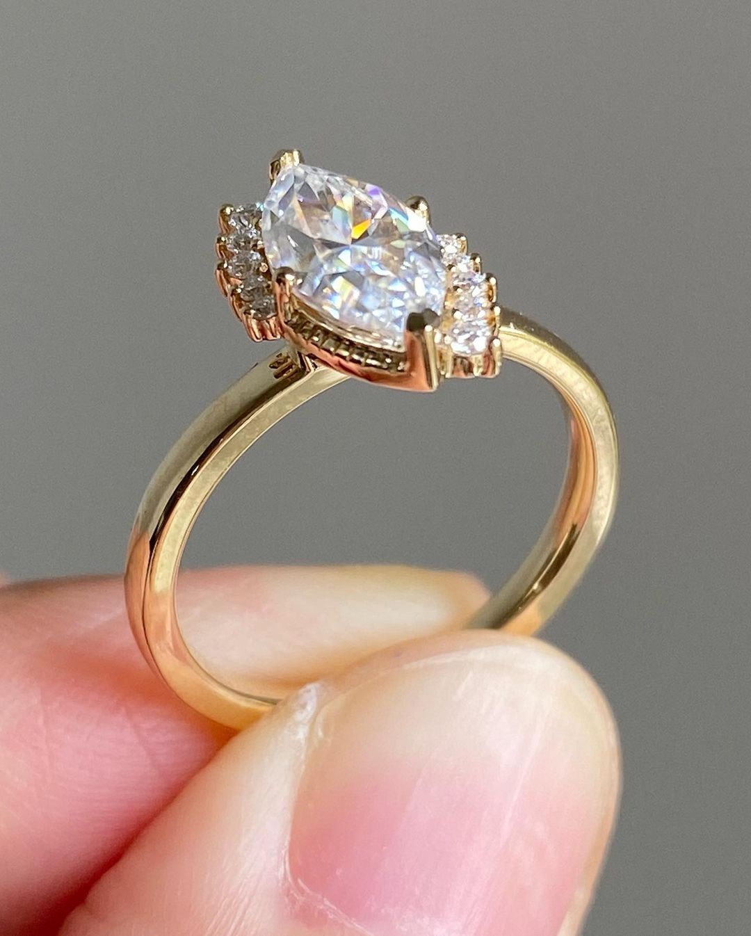 2.95Ct White Marquise Cut Solitaire Ring | Engagement Ring | Wedding Ring | Designer Ring For Women