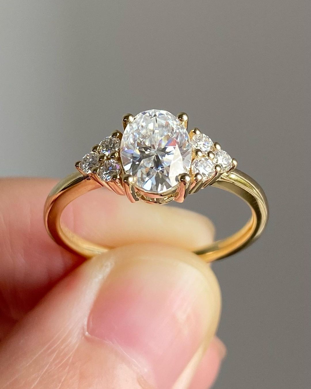 2.85Ct White Oval Cut Solitaire Ring | Birthday Gift Ring For Her | Statement Ring For Women