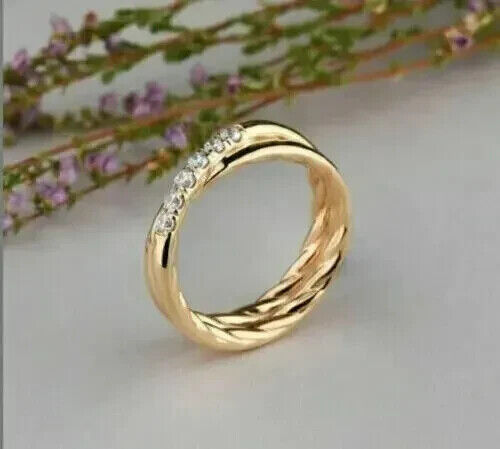 2.70Ct White Round Cut Pave Band Ring | Promise Ring | Birthday Gift Band Ring