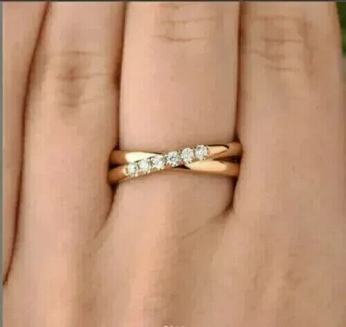 2.70Ct White Round Cut Pave Band Ring | Promise Ring | Birthday Gift Band Ring