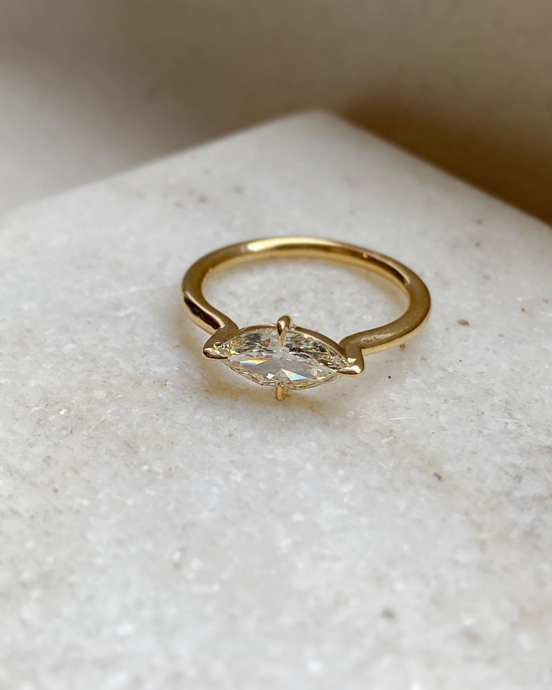 2.60Ct White Marquise Cut Solitaire Ring | Proposal Ring For Girlfriend | Timeless Design